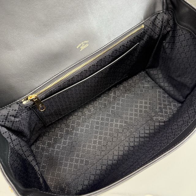 GG original calfskin paparazzo large top handle bag 875019 black