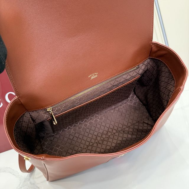 GG original calfskin paparazzo medium top handle bag 875018 brown