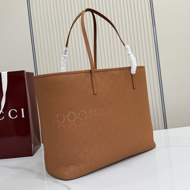 GG original calfskin tribeca large tote bag 874745 brown