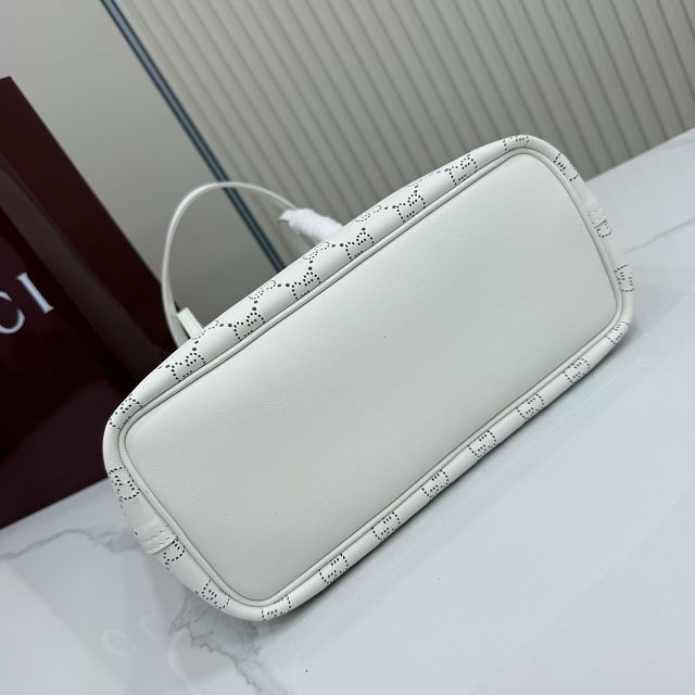 GG original calfskin tribeca small tote bag 875236 white