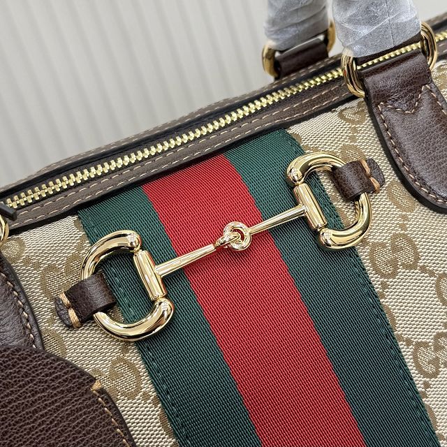 GG original canvas borsetto large boston bag 866734 sand&brown