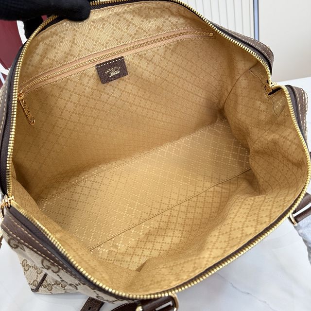GG original canvas borsetto large boston bag 866734 sand&brown
