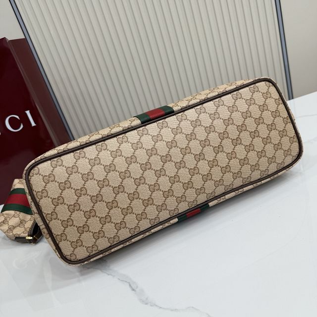GG original canvas large shoulder bag A008NS sand