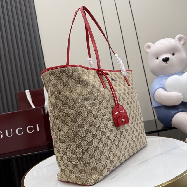 GG original canvas tribeca large tote bag A0034D sand&red