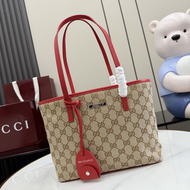 GG original canvas tribeca small tote bag A0034E sand&red
