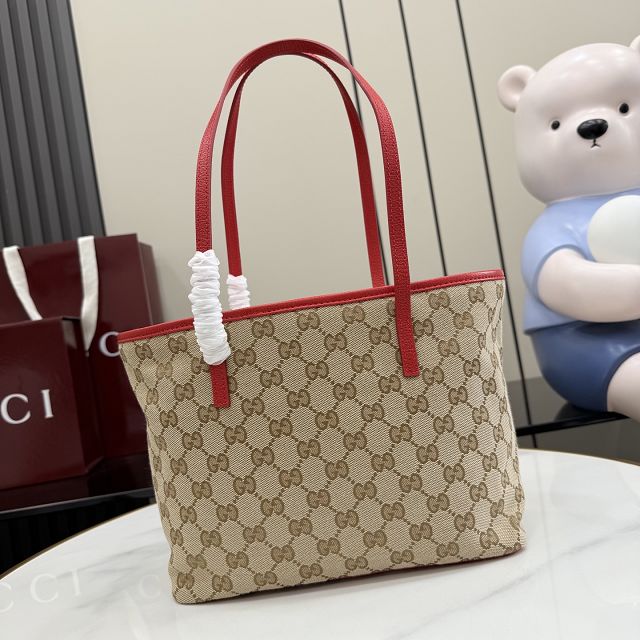 GG original canvas tribeca small tote bag A0034E sand&red