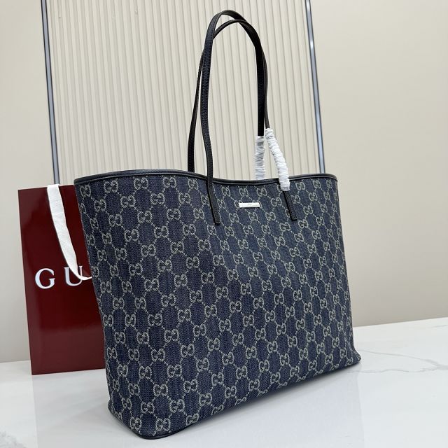 GG original denim tribeca large tote bag 874745 blue 
