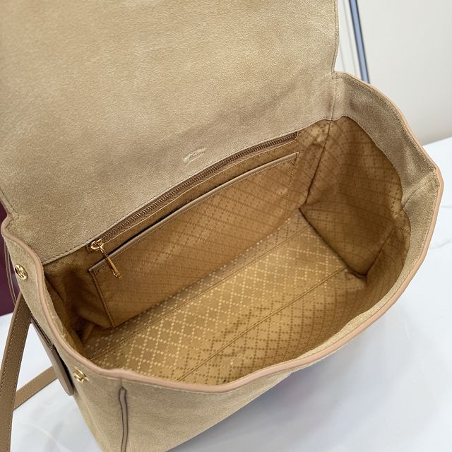 GG original suede paparazzo medium top handle bag 875018 sand