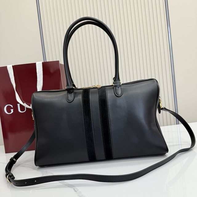 GG original calfskin borsetto large boston bag 866734 black
