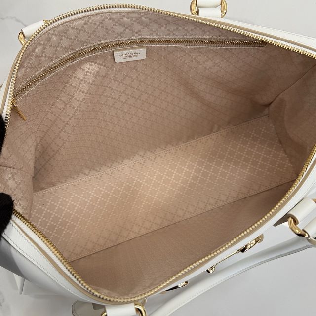 GG original calfskin borsetto large boston bag 866734 white