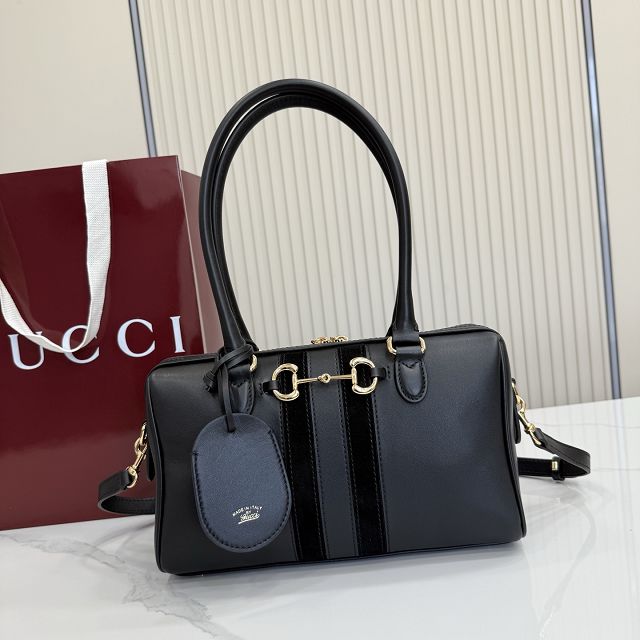 GG original calfskin borsetto medium boston bag 866732 black