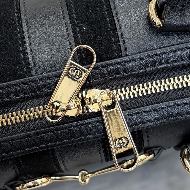 GG original calfskin borsetto medium boston bag 866732 black