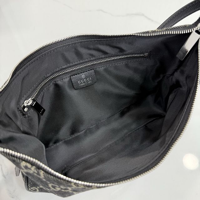 GG original denim lunetta small shoulder bag 874743 black