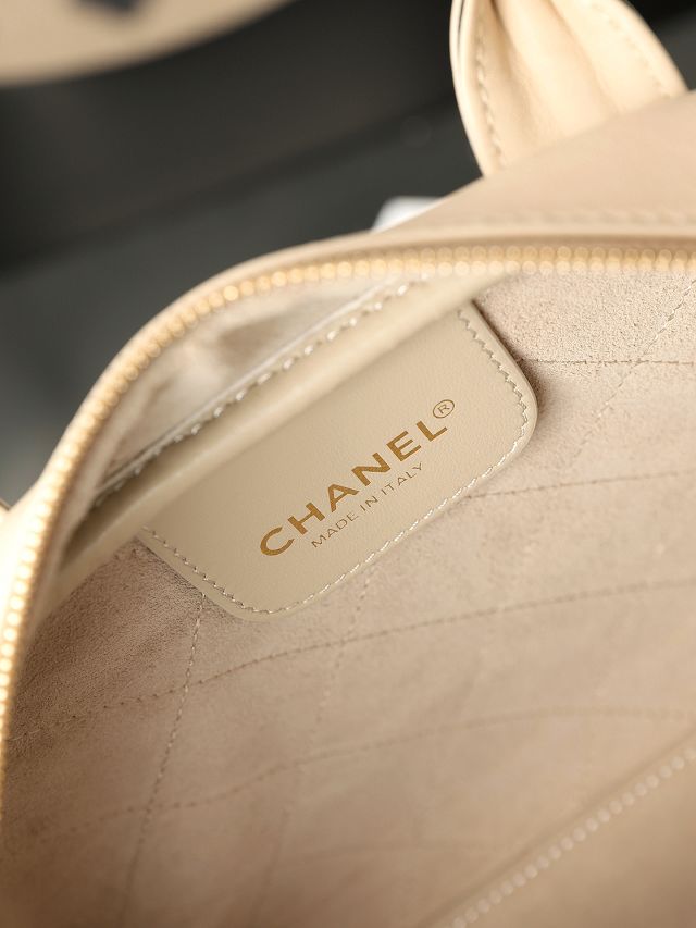CC calfskin medium bowling bag AS6580 beige
