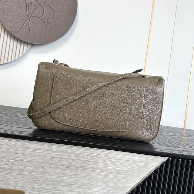 CC grained calfskin maxi flap bag AS6231 khaki green