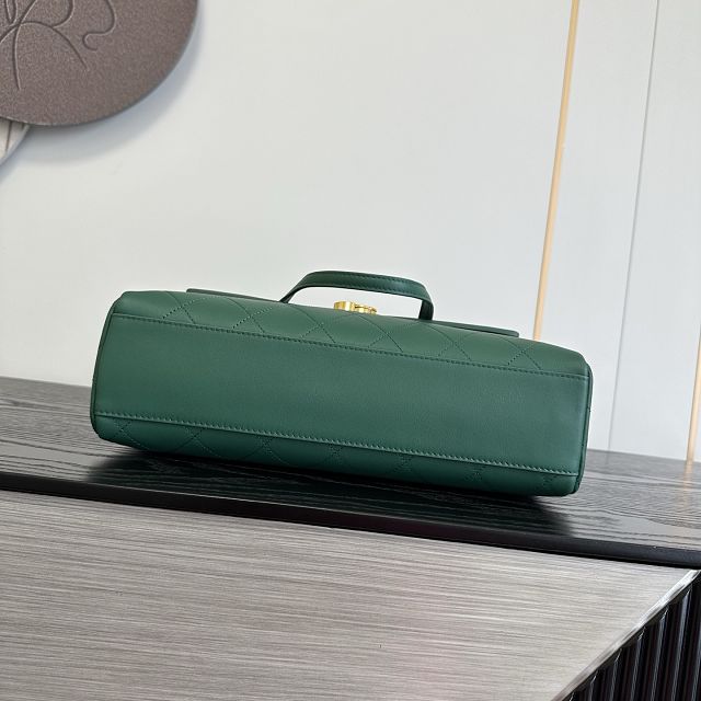 CC lambskin maxi flap bag AS6482 green