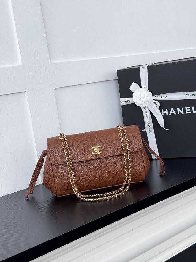 CC grained calfskin small tote bag AS6427 brown