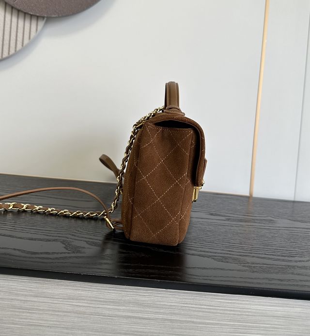 CC suede calfskin backpack AS6465 brown