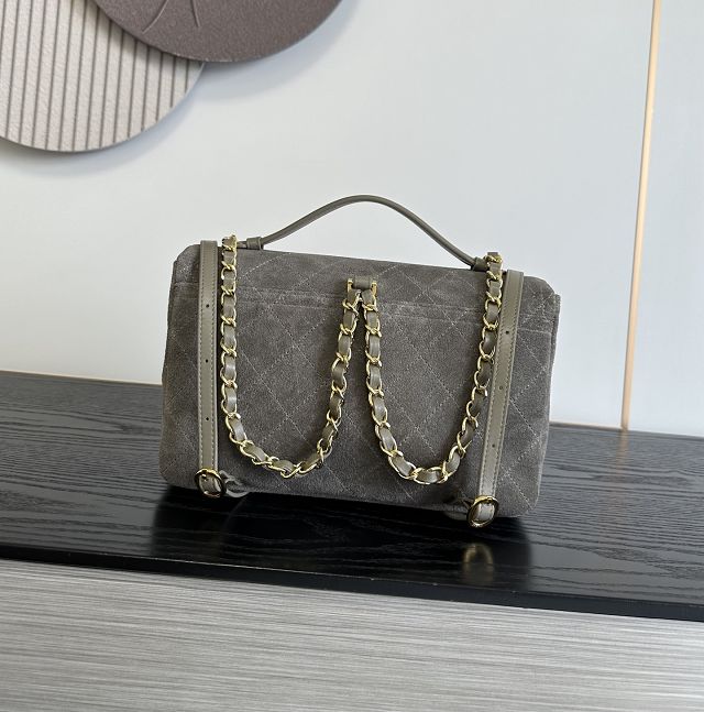 CC suede calfskin backpack AS6465 grey