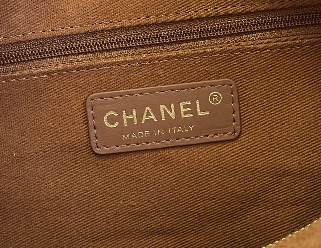 CC suede calfskin bowling bag AS6216 brown