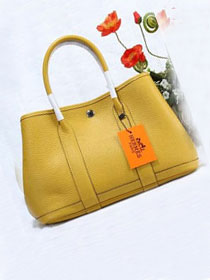 Hermes original togo leather garden party 36 bag G0360 bright yellow