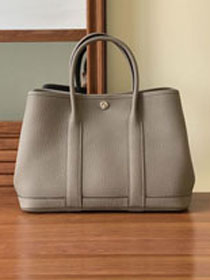 Hermes original togo leather small garden party 30 bag G0030  etoupe grey