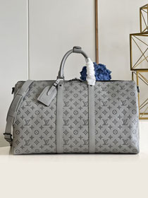 Louis vuitton original calfskin keepall 50 M46117 grey