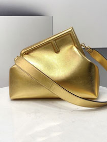 Fendi original lambskin medium first bag 8BP127 gold