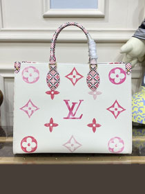 Louis vuitton original monogram canvas onthego MM M22975 pink