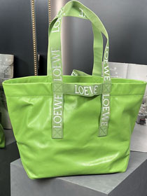 Loewe original calfskin fold shopper bag B507X23 green