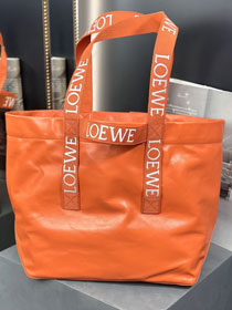 Loewe original calfskin fold shopper bag B507X23 orange