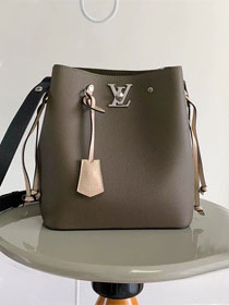 Louis vuitton original calfskin bucket bag M54677 khaki