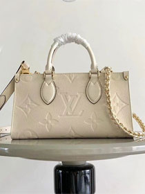  Louis vuitton original calfskin onthego east west M23641 white