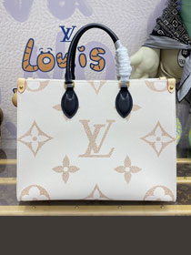 Louis vuitton original monogram canvas onthego MM M46912  white