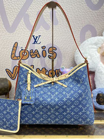 Louis vuitton original denim carryAll MM M46855 blue