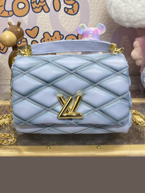 Louis vuitton original lambskin GO-14 medium handbag M24186 ecume