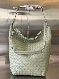 BV original lambskin sardine hobo bag 765391 travertine