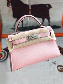 Hermes original chevre mini kelly 19 bag KG0019 rose sakura