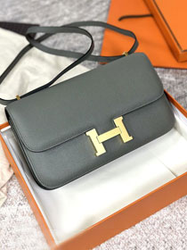 Hermes original epsom leather constance elan bag C026 vert amande 