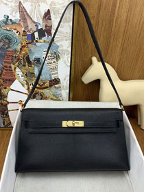 Hermes original chevre leather kelly elan KE0028-5 black