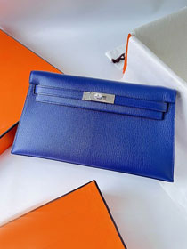 Hermes original chevre leather kelly elan KE0028-5 blue electrique