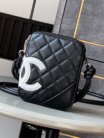 CC original lambskin mini camera bag AS6325 black