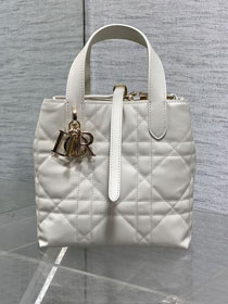 Dior original calfskin small toujours vertical tote bag M2835 white