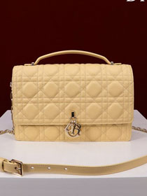 Dior original lambskin my dior top handle bag M0997 apricot