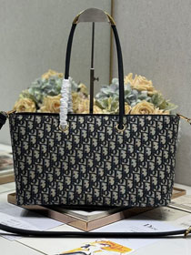 Dior original cotton medium toujours tote bag M1166 blue