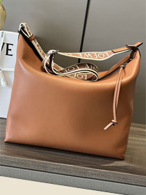 Loewe original calfskin cubi crossbody bag B906K70 brown