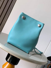 Loewe original calfskin pebble pouch BS01748 blue