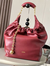 Loewe original lambskin medium squeeze bag A914Q37 bordeaux