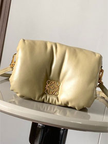 Loewe original lambskin mini goya puffer bag A896W56 light green
