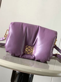 Loewe original lambskin mini goya puffer bag A896W56 purple